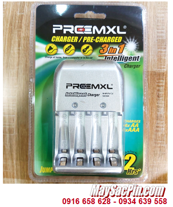 Preermxl FC001 _Máy sạc nhanh 2 giờ Pin Preermxl FC001 (4 khe, sạc được 02 đến 04 pin AA, AAA)